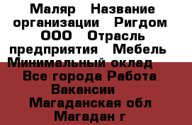 Маляр › Название организации ­ Ригдом, ООО › Отрасль предприятия ­ Мебель › Минимальный оклад ­ 1 - Все города Работа » Вакансии   . Магаданская обл.,Магадан г.